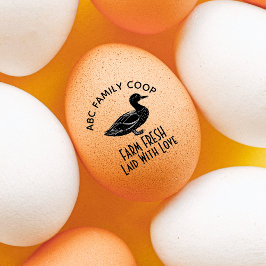 Met liefde gelegd Boerderij Fresh Duck Eggs Rubberstempel