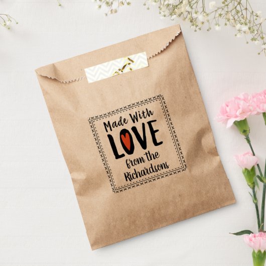 Met liefde gemaakt bedankzakje (Gezegeld)