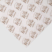 Met Liefde Gemaakt door Naam Script Brown Tissuepapier (Detail)