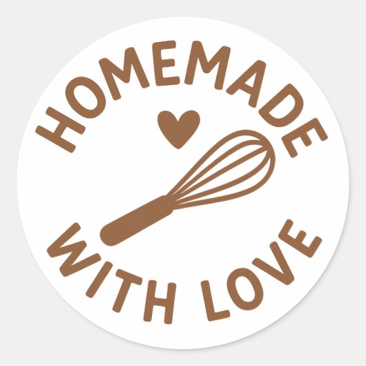 Met Liefde Gemaakt – Garde & Hart Ronde Sticker (Voorkant)