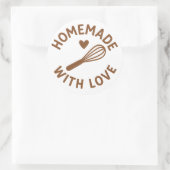 Met Liefde Gemaakt – Garde & Hart Ronde Sticker (Tas)