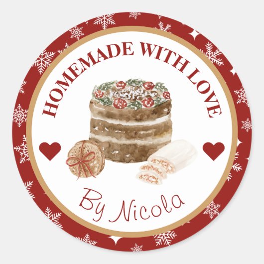 Met Liefde Gemaakt Kerstbakkerij Label (Voorkant)