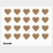 Met Liefde Gemaakt Kraft Persoonlijk Hart Sticker (Vel)