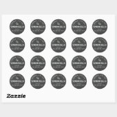 Met Liefde Gemaakt Limoncello Modern Schoolbord Ronde Sticker (Vel)