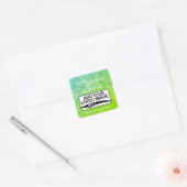 Met liefde gemaakt Logo-sjabloon Groen aqua ombre Vierkante Sticker (Envelop)