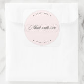 Met Liefde Gemaakt Minimalistische Bedankt Sticker (Tas)
