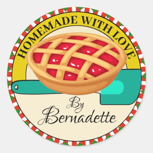 Met Liefde Gemaakt Ronde Sticker (Voorkant)