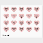 Met Liefde Gemaakt Roze Glitters Hart Sticker (Vel)