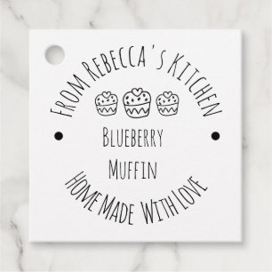 Met Liefde Gemaakt Rustieke Muffin Gebakken Waren  Bedankjes Labels