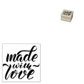 Met Liefde Gemaakt Script Ontwerp Rubberstempel (Gestempeld)