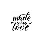 Met Liefde Gemaakt Script Ontwerp Rubberstempel (Afrduk)