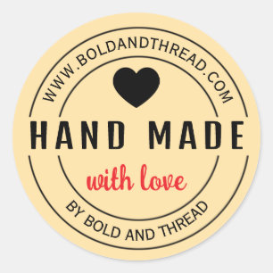 Met Liefde Gemaakt Sticker – Ambachtelijk Label vo