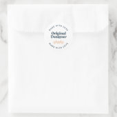 Met Liefde Gemaakt Sticker van Originele Ontwerper (Tas)