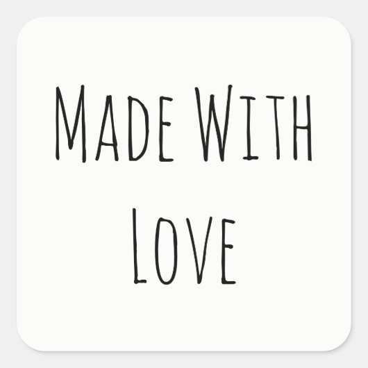 Met liefde gemaakt vierkante sticker (Voorkant)