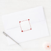 Met liefde gemaakt vierkante sticker (Envelop)