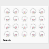 Met Liefde Gemaakt Voedsel Label Sticker Roze Hart (Vel)