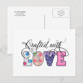 Met Liefde Gemaakt Zwart Script ID193 Briefkaart (Voorkant / Achterkant)
