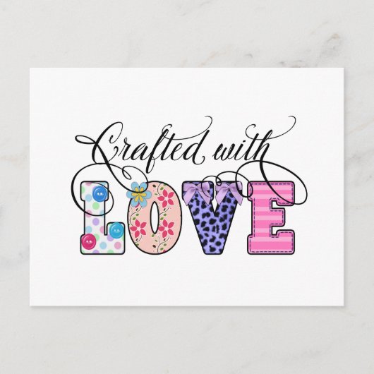 Met Liefde Gemaakt Zwart Script ID193 Briefkaart (Voorkant)