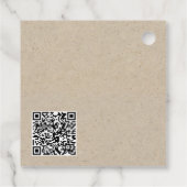 Met Liefde Gemaakte Bruine QR-Code Prijslabel Bedankjes Labels (Achterkant)