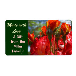 Met liefde gemaakte cadeaukaartlabels Rozen van fa Etiket