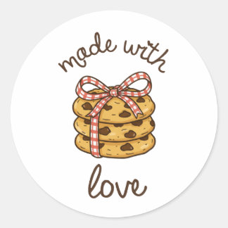 Met Liefde Gemaakte Cookie Bakkerij Label Sticker