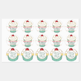 Met Liefde Gemaakte Cupcake Persoonlijk Labels