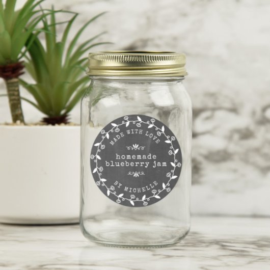 Met Liefde Gemaakte Jam Label Inmaaksticker