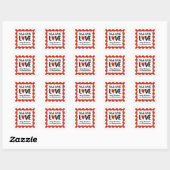 Met Liefde Gemaakte Kerst Stempel Sticker (Vel)