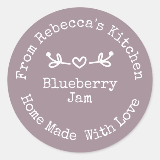 Met Liefde Gemaakte Lavendel | Etiket voor Jam Inm (Voorkant)