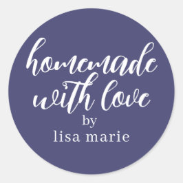 Met Liefde Gemaakte Persoonlijke Geschenken in Nav Ronde Sticker