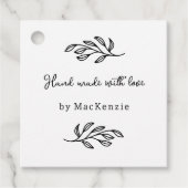Met Liefde Gemaakte QR-code Botanische Prijskaart Bedankjes Labels (Voorkant)