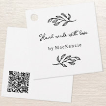 Met Liefde Gemaakte QR-code Botanische Prijskaart