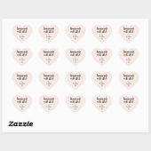 Met LIEFDE Gemaakte Roze & Zwarte Hartsticker Hart Sticker (Vel)