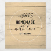 Met liefde gemaakte rustieke  wijn etiket (Enkel label)