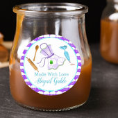 Met Liefde Gemaakte Schort En Bakbenodigdheden Goe Ronde Sticker