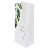 Met liefde gepersonaliseerde namen bruiloft wijn cadeautas (Voorkant Gekanteld)