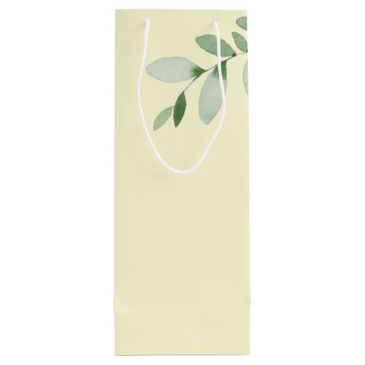 Met liefde gepersonaliseerde namen gele bruiloft wijn cadeautas (Achterkant)