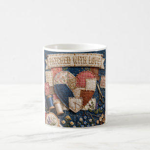 Met Liefde Gerapporteerd – Patchwork Hart Vintage Koffiemok