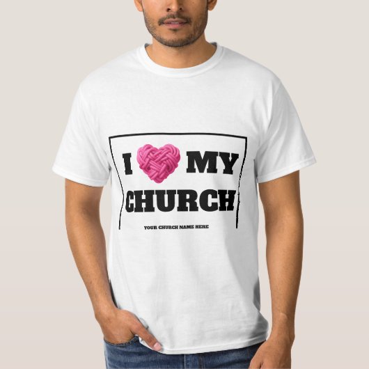 Met liefde geweven aangepast kerk T-shirt (Voorkant)