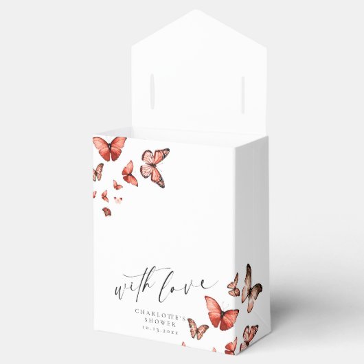 Met Liefde Gril Butterfly Rood Dank Je Bedankdoosjes (Geopend)