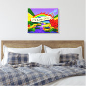 MET LIEFDE GROEI IK! CANVAS AFDRUK (Insitu (Slaapkamer))