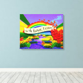 MET LIEFDE GROEI IK! CANVAS AFDRUK (Insitu (Houten vloer))