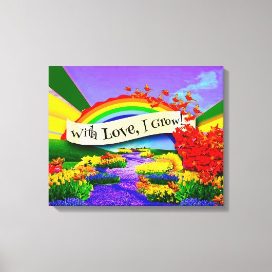 MET LIEFDE GROEI IK! CANVAS AFDRUK (Voorkant)
