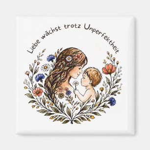 Met liefde groeien - mama en baby magneet