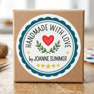 Met Liefde Handgemaakt - Aanpasbare Merkverpakking Ronde Sticker