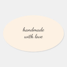 Met Liefde Handgemaakt Minimale Sticker – Elegant 