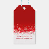 Met Liefde Handgemaakt Rode Kerstsneeuwvlok Cadeaulabel (Achterkant)