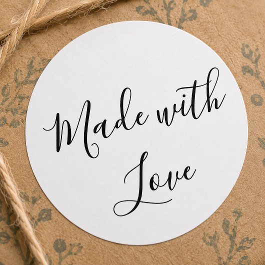 Met Liefde Handgemaakt Ronde Sticker