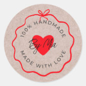 Met Liefde Handgemaakt Sticker Aangepast Klein Zak (Voorkant)