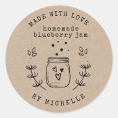 Met Liefde Handgemaakte Jam Label Can Etiket (Voorkant)